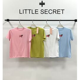 Фотография Футболка женская 600116 white р.S-M "Little Secret" недорого оптом от прямого поставщика