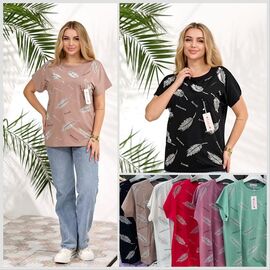 Фотография Футболка женская LL626 mix р.52-54 "Lola" недорого оптом от прямого поставщика