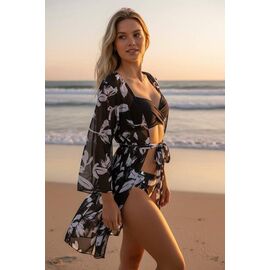 Фотография Комплект женский 25306 black р.38-46 "DFK" недорого оптом от прямого поставщика