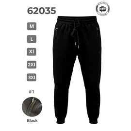 Штани спортивні чоловічі 62035 black р.M-3XL "2BRO" недорого оптом від прямого постачальника