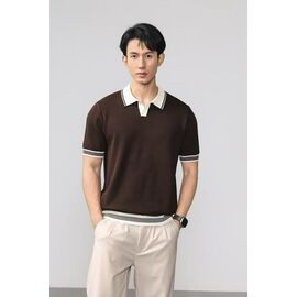 Фотография Футболка мужская 821 brown р.L-4XL "2BRO" недорого оптом от прямого поставщика