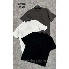 Футболка чоловіча молодіжна р-ри M-2XL (3 кв) "PROSTOMEN" недорого гуртом від прямого постачальника