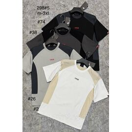 Футболка чоловіча молодіжна р-ри M-3XL (4 кв) "PROSTOMEN" недорого гуртом від прямого постачальника