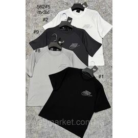 Футболка чоловіча молодіжна р-ри M-3XL (4 кв) "PROSTOMEN" недорого гуртом від прямого постачальника