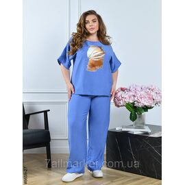 Костюм жіночий льон жатка батал 54,56,58,60 (9кв) "NOWEMBER" недорого від прямого постачальника