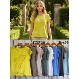 Фотография Футболка женская 172 beige р.52-58 "Kaffir Lily" недорого оптом от прямого поставщика