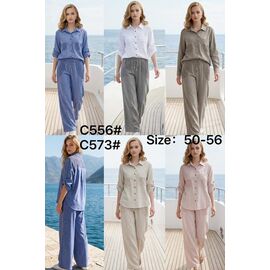 Фотография Костюм женский C556-573 white р.50-56 "Kaffir Lily" недорого оптом от прямого поставщика