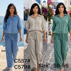 Фотография Костюм женский C557-579 grey р.50-56 "Kaffir Lily" недорого оптом от прямого поставщика