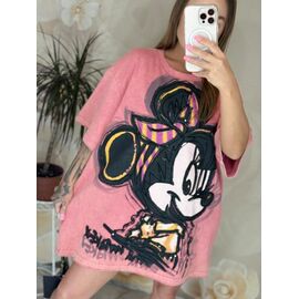 Фотография Футболка женская 20397 pink р.one size "QU STYLE" недорого оптом от прямого поставщика