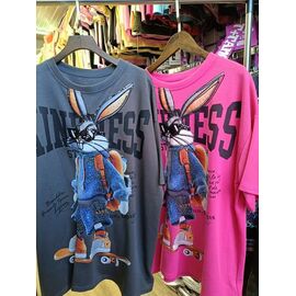 Фотография Футболка женская 6093 grey р.one size "QU STYLE" недорого оптом от прямого поставщика