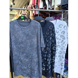 Фотография Футболка женская 6238 grey р.one size "QU STYLE" недорого оптом от прямого поставщика