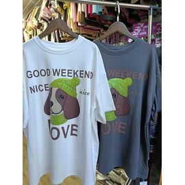 Фотография Футболка женская 6445 white р.one size "QU STYLE" недорого оптом от прямого поставщика