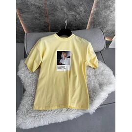 Фотография Футболка женская TR131 yellow р.one size "QU STYLE" недорого оптом от прямого поставщика