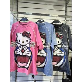 Фотография Футболка женская TR53 pink р.one size "QU STYLE" недорого оптом от прямого поставщика