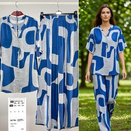 Фотография Костюм женский 227T blue р.2XL-5XL "BASE" недорого оптом от прямого поставщика