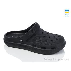 Фотография Кроксы женские летние Лето С98 чорний (6 пар р.36-41) "Крок" недорого оптом от прямого поставщика