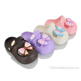 Фотография Кроксы детские летние Лето E801-2 mix (12 пар р.30-35) "JH-ЯН" недорого оптом от прямого поставщика