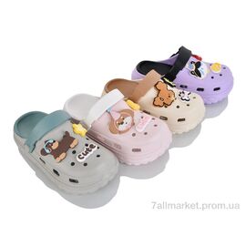 Фотография Кроксы детские летние Лето 5636 mix (12 пар р.30-35) "JH-ЯН" недорого оптом от прямого поставщика