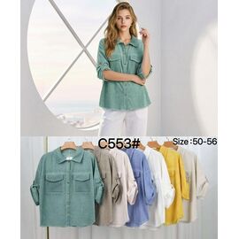 Сорочка жіноча C553 yellow р.50-56 "Kaffir Lily" недорого оптом від прямого постачальника