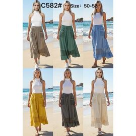 Фотография Юбка женская C582 beige р.50-56 "Kaffir Lily" недорого оптом от прямого поставщика