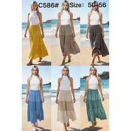 Фотография Юбка женская C586 brown р.50-56 "Kaffir Lily" недорого оптом от прямого поставщика