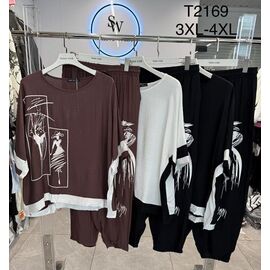 Костюм жіночий 2169 mix р.3XL-4XL "Yafeier" недорого оптом від прямого постачальника