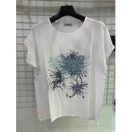 футболка жіноча 257 white р.XL-4XL "Yafeier" недорого оптом від прямого постачальника