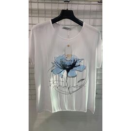 футболка жіноча 303 white р.XL-4XL "Yafeier" недорого оптом від прямого постачальника