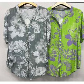 Сорочка жіноча літня 36955 green р.L-4XL "Yafeier" недорого оптом від прямого постачальника