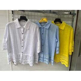 Жіноча блузка 390 white р.XL-4XL "Yafeier" недорого оптом від прямого постачальника