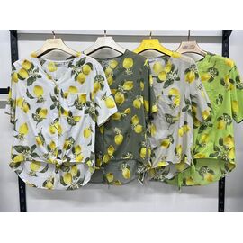 Сорочка жіноча літня 8649 khaki р.3XL-7XL "Yafeier" недорого оптом від прямого постачальника