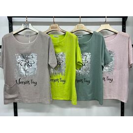 футболка жіноча 9553 l.green р.3XL-6XL "Yafeier" недорого оптом від прямого постачальника