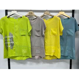 футболка жіноча 9581 yellow р.3XL-6XL "Yafeier" недорого оптом від прямого постачальника