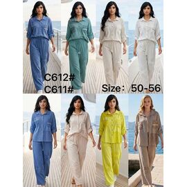 Костюм жіночий C612-611 brown р.50-56 "Yafeier" недорого оптом від прямого постачальника