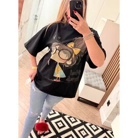 футболка жіноча LR1281 black р.one size "Lora" недорого оптом від прямого постачальника