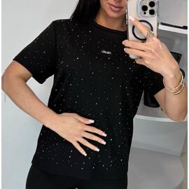 Фотография Футболка женская LR1309 black р.one size "Lora" недорого оптом от прямого поставщика