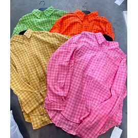 Фотография Рубашка женская LR1324 orange р.44-48 "Lora" недорого оптом от прямого поставщика