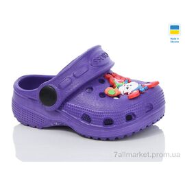 Фотография Кроксы детские летние Лето H1сірень (6 пар р.18-23) "Lot Shoes" недорого оптом от прямого поставщика
