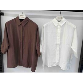 Сорочка жіноча 3440 brown р.XL-3XL "DKNSEL" недорого оптом від прямого постачальника