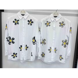 Сорочка жіноча 4739 white-black р.S-L "DKNSEL" недорого оптом від прямого постачальника