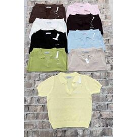 футболка жіноча 9610-2 yellow р.one size "DKNSEL" недорого оптом від прямого постачальника