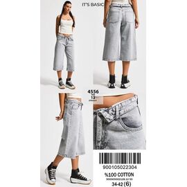 Бриджі жіночі 4556-4S6-12 l.grey р.34-42 "Jeans Style" недорого оптом від прямого постачальника