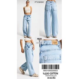 Джинси жіночі 4836-4S6-3 l.blue р.34-42 "Jeans Style" недорого оптом від прямого постачальника