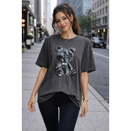 футболка жіноча 2185 d.grey р.S-L "Major" недорого оптом від прямого постачальника