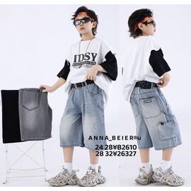 Фотография Бриджи детские на мальчика 26327 l.blue р.28-32 "Major" недорого оптом от прямого поставщика