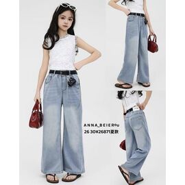 Джинси дитячі на дівчинку 26871 l.blue р.26-30 "Major" недорого оптом від прямого постачальника