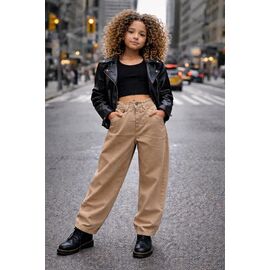 Джинси дитячі на дівчинку 31217 beige р.8-14 "Major" недорого оптом від прямого постачальника