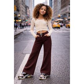 Джинси дитячі на дівчинку 31343 brown р.8-14 "Major" недорого оптом від прямого постачальника