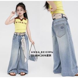 Джинси дитячі на дівчинку C2616 l.blue р.22-26 "Major" недорого оптом від прямого постачальника