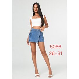 Спідниця-шорти жіноча 5066 l.blue р.26-31 "NewJeans" недорого оптом від прямого постачальника